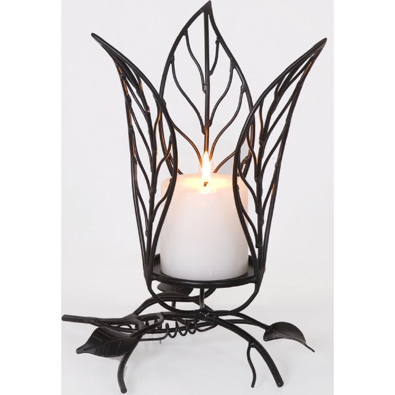 Buy Handmade Wrought Iron Leaf Candle Light Holder MyDeal