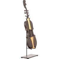 Handmade Wrought Iron Violin Statue in Black