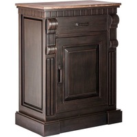 Small Iron Sideboard Buffet with Rustic Wood Top