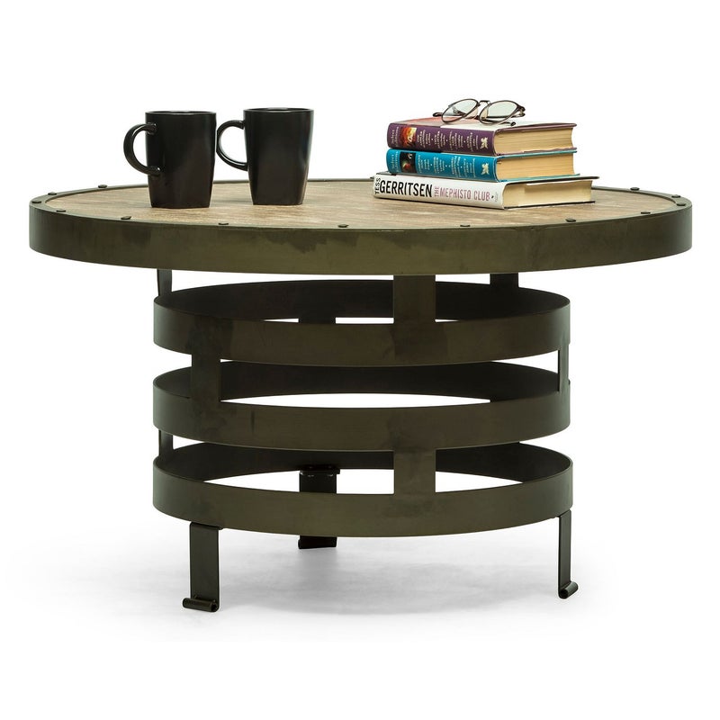 Vintage Spiral Iron and Wood Coffee Table | Buy Coffee ...