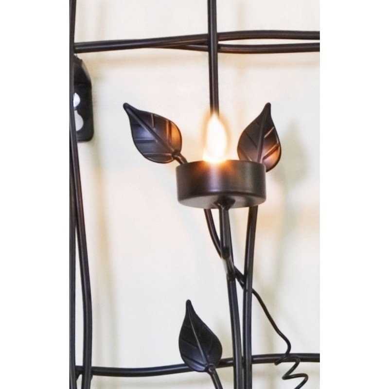 Wrought Iron Wall Art with 6 Candle Light Holders Buy