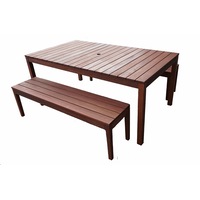 Supreme Rectangular 1.8m Dining Table & Bench 3pc Setting