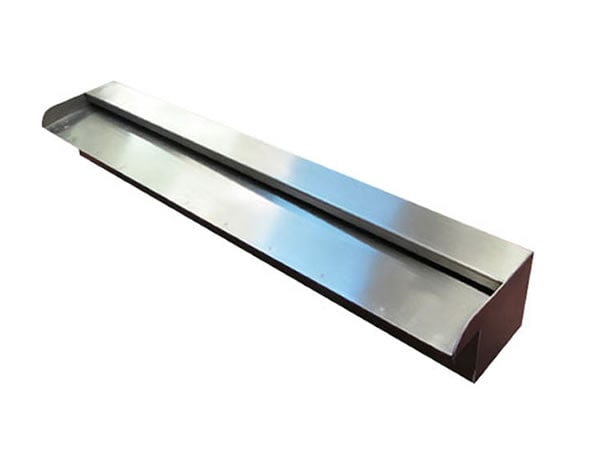 Luponds 1200mm Marine Grade Stainless Steel Water Wall Blade with 35mm Lip