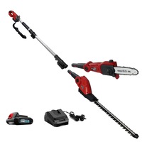MATRIX 20V X-ONE Cordless Lithium pole chainsaw hedge trimmer 2in1 Combo
