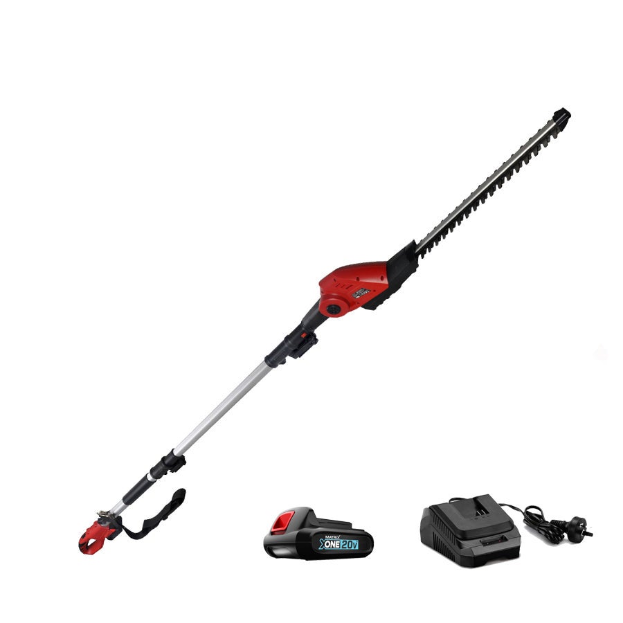 Buy MATRIX 20V X ONE Cordless Pole hedge trimmer Kit MyDeal