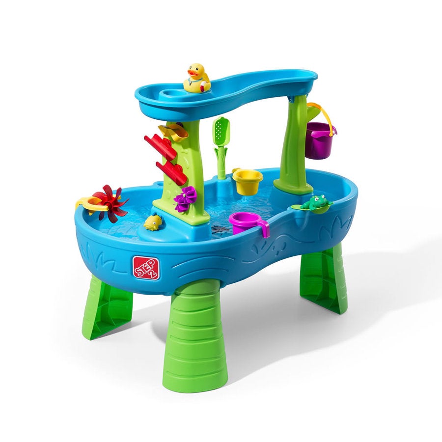 Gem Toys Kids Desk & Beach Water Table  w/ Chair/Sandpit Moulds/Scooper/Bucket 