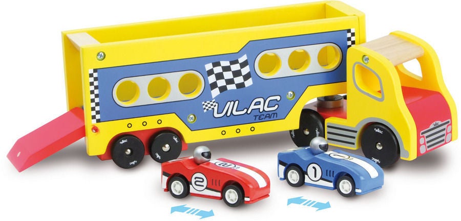 Articulated Lorry with 2 Friction Cars by Vilac