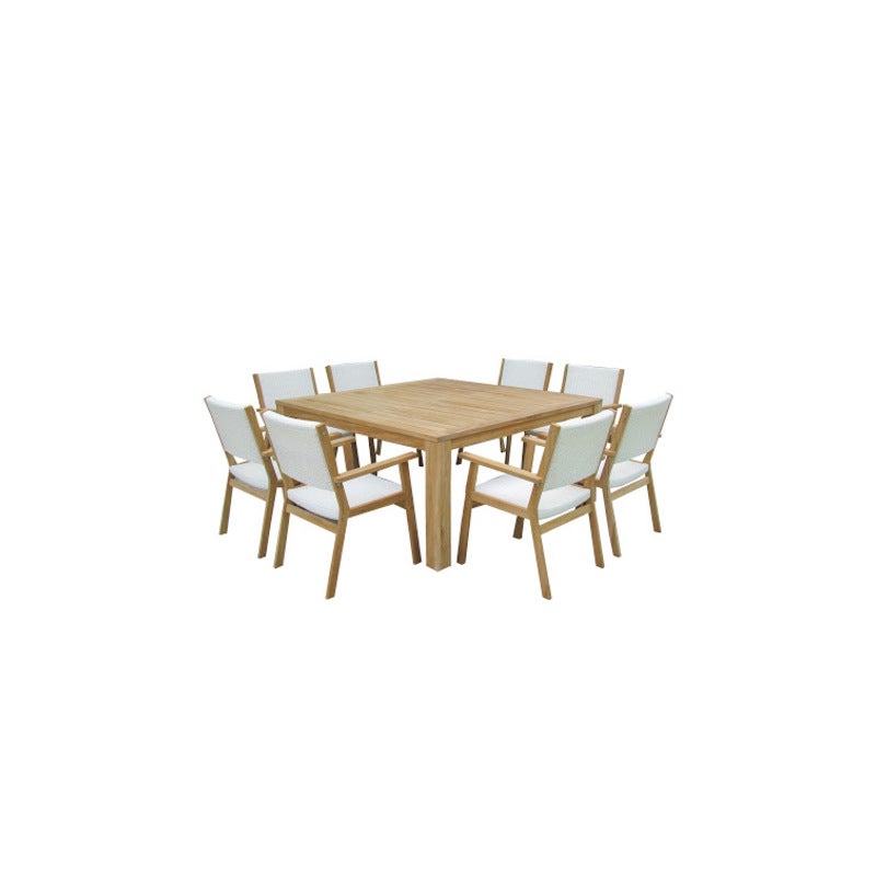 Coral 8 Seat Sqaured Outdoor Dining Setting