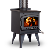 Freestanding Wood Fire Heater with Bakers Oven & Cook Top