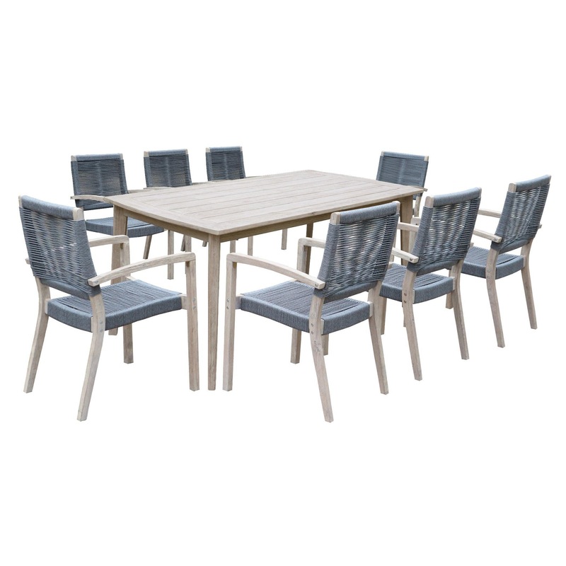 Buy Hudson Timber and Marine Rope 8 Seat Dining setting - MyDeal