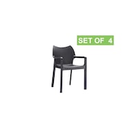 Set of 4 Stiller Chair - Black