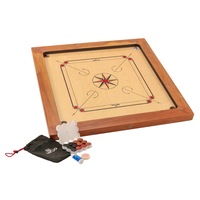 87x87cm Plywood Championship Carrom Board with 74x74cm Internal Playing Area.