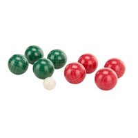 Deluxe 8 Resin Bowls Bocce Game Set Red & Green w/ Rules