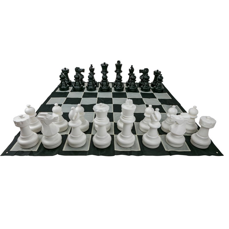 Best Chess Set Ever w/ 20 Black & Green Reversible Mat