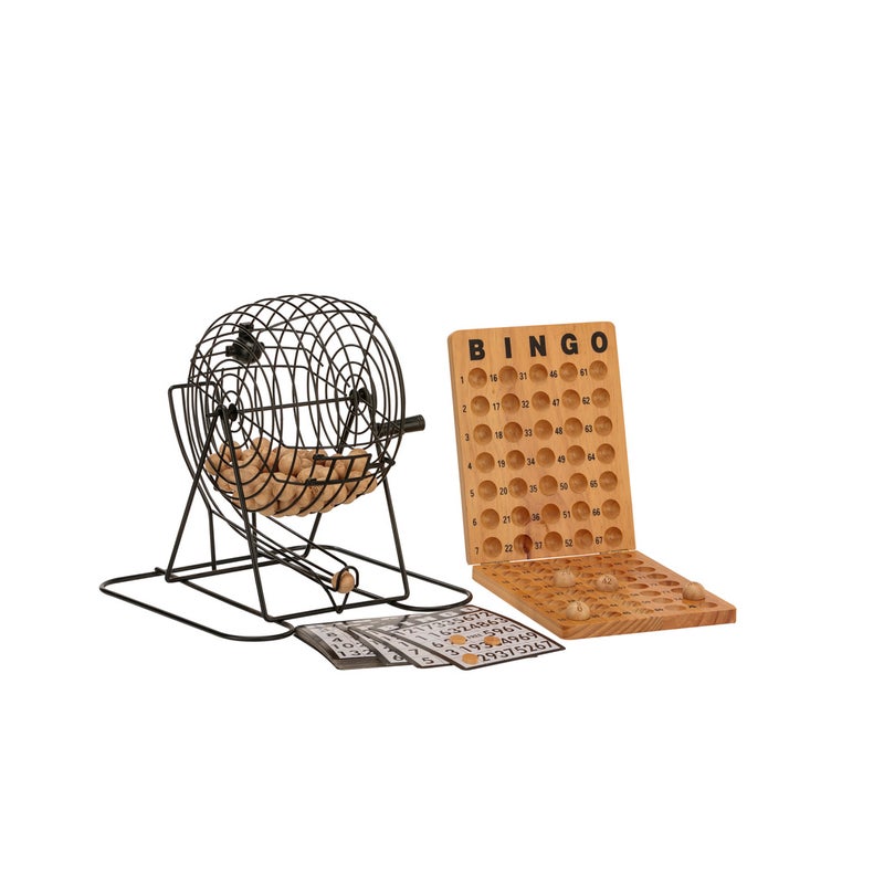 Bingo 75 Player Set With Metal Cage & Wooden Score Board | Buy Activity ...
