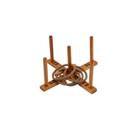 Outdoor Wooden Set Rope Ring Toss Quoits Game