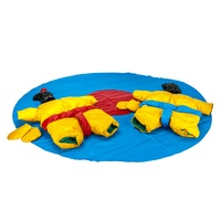 Two Kids Sumo Suits with Helmets Gloves and Mat