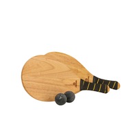 Wooden Frescobol Beach Paddle Ball Set with Bag