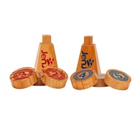 Wooden Rollers Bowling Outdoor Lawn Game Set