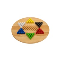 Wooden Solitaire & Chinese Checkers 60cm Varnished Board
