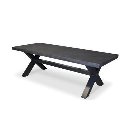 New York Poly Cement Dining Table in Dark Grey 2.4m
