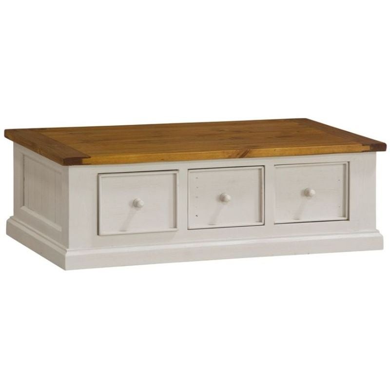 Leura Distressed Recycled Timber Coffee Table White