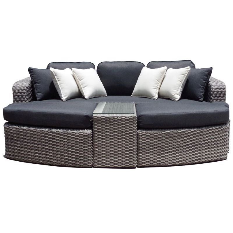 Noosa Outdoor Day Bed Sofa Lounge in Denim Grey