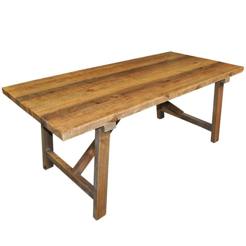 Farmhouse Rustic Recycled Timber Dining Table 1.83m