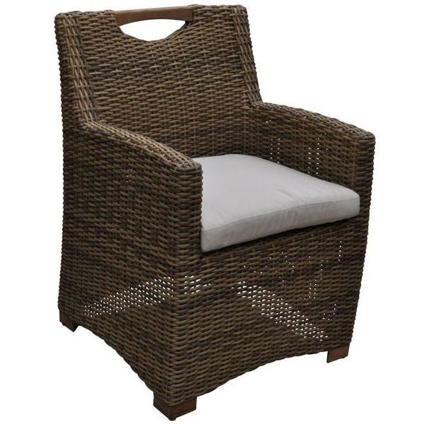 Freedom Wicker Outdoor Patio Arm Chair in Wheat