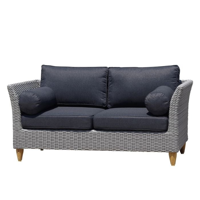 Carolina Outdoor 2 Seat Lounge Sofa in Brushed Grey