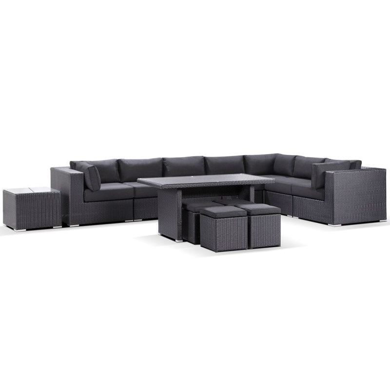 Kahuna Outdoor 13 Piece Modular Lounge Set in Grey