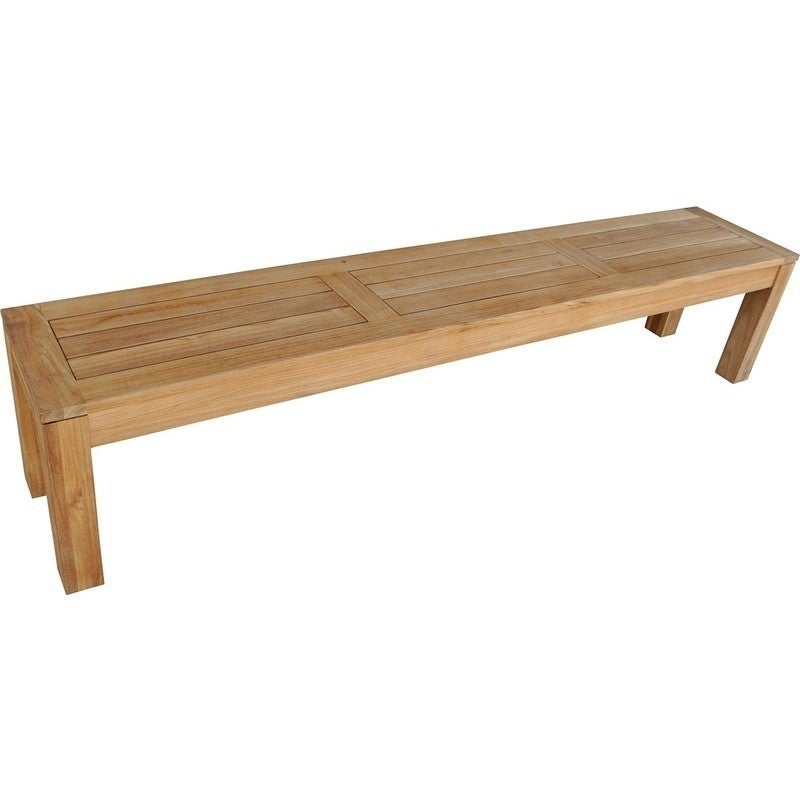 Outdoor Hand Crafted Timber Bench Seat in Teak 2.2m