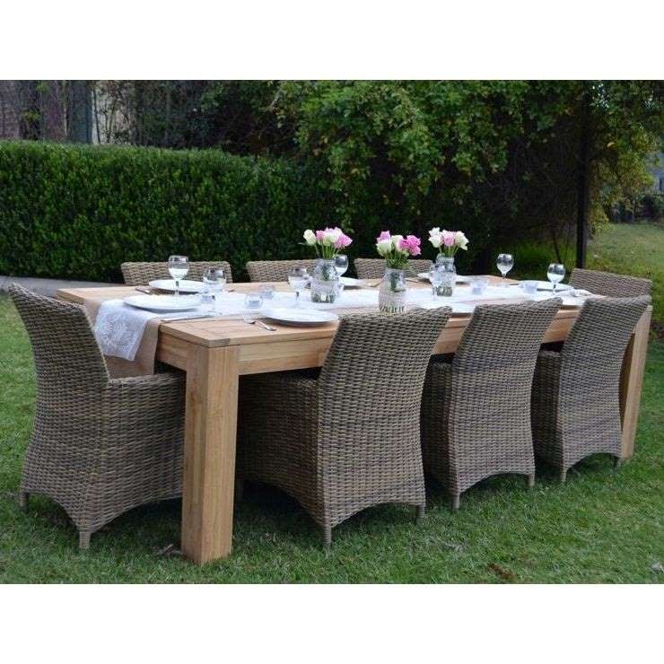 Entertainer Outdoor 8 Seat Dining Set w/ 2.5m Table