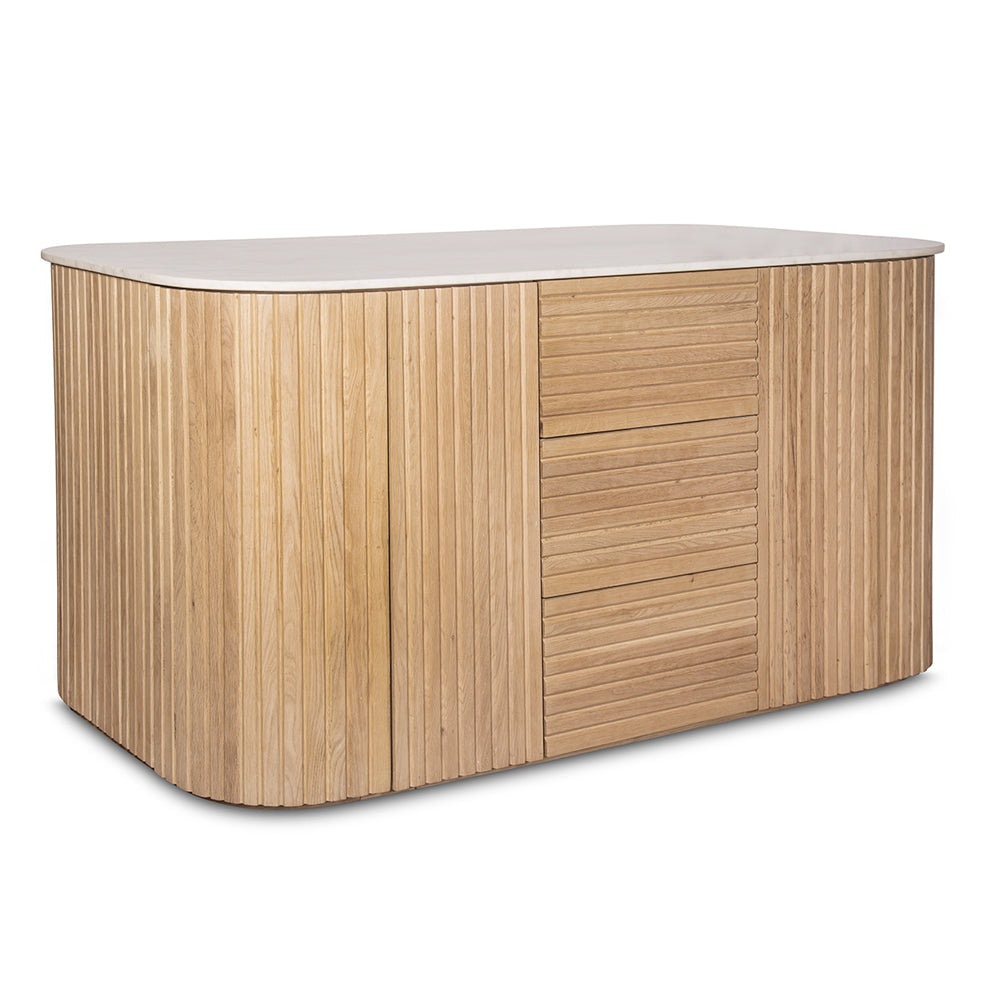 Anglesea Indoor Marble Top Kitchen Island Bench - Kitchen Island Benches