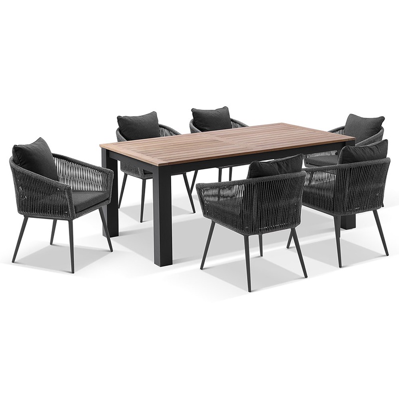 Buy Balmoral 1.8M Outdoor Teak And Aluminium Dining Table With 6 Herman