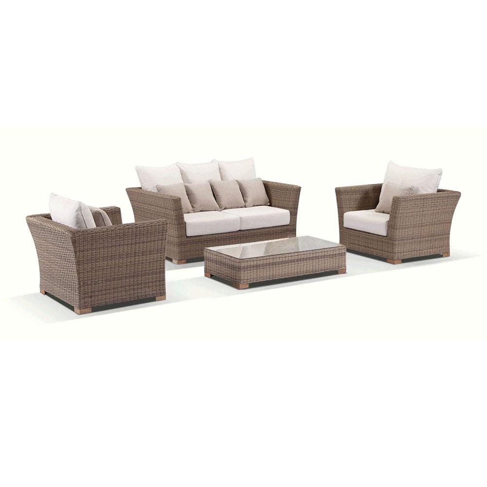 Coco 2+1+1 Seater Outdoor Wicker Lounge Set With Coffee Table