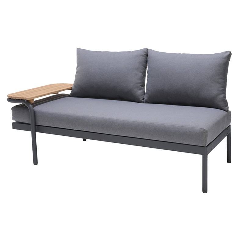 Buy Geelong Outdoor Teak Timber And Aluminium Daybed Lounger MyDeal