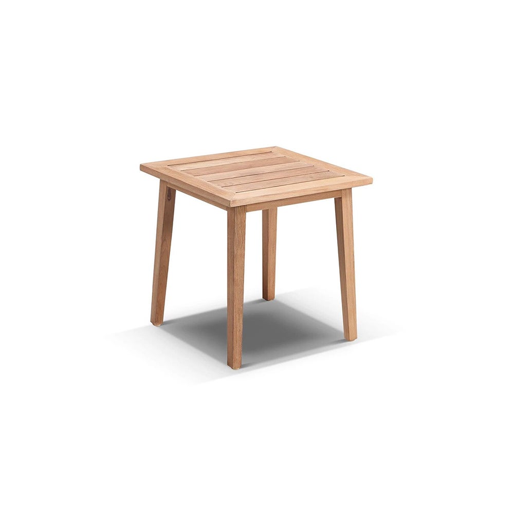 Hamilton Solid Teak Timber Outdoor Side Table - Teak Timber