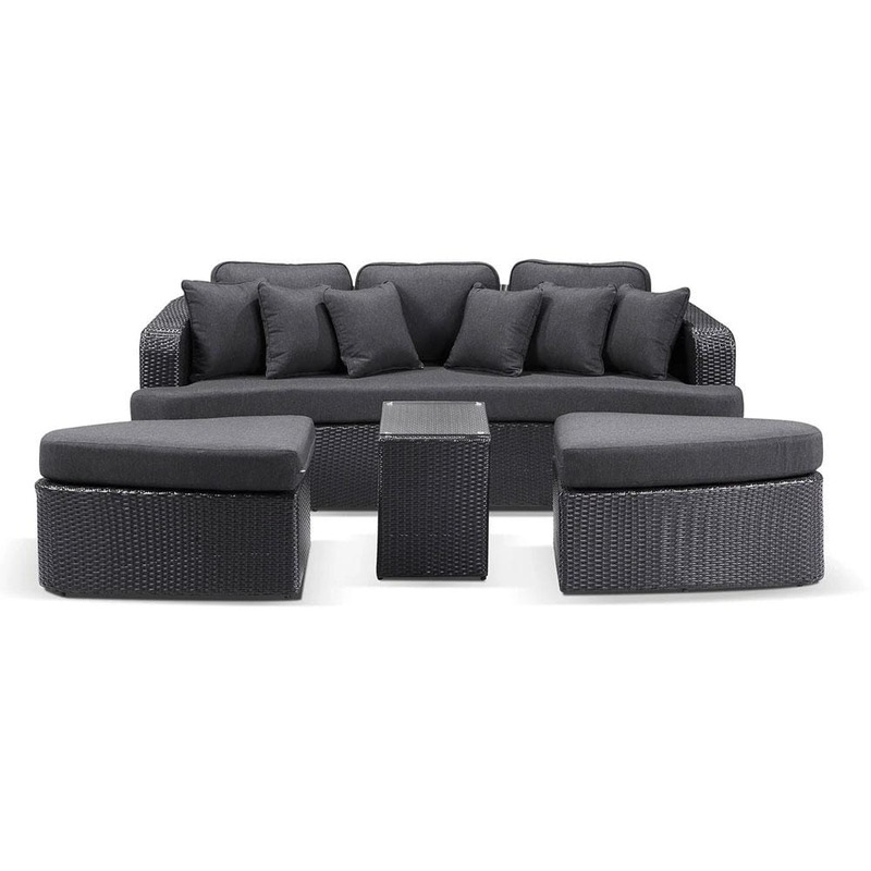 Buy Noosa Outdoor Wicker 4 Piece Modular Garden Daybed MyDeal