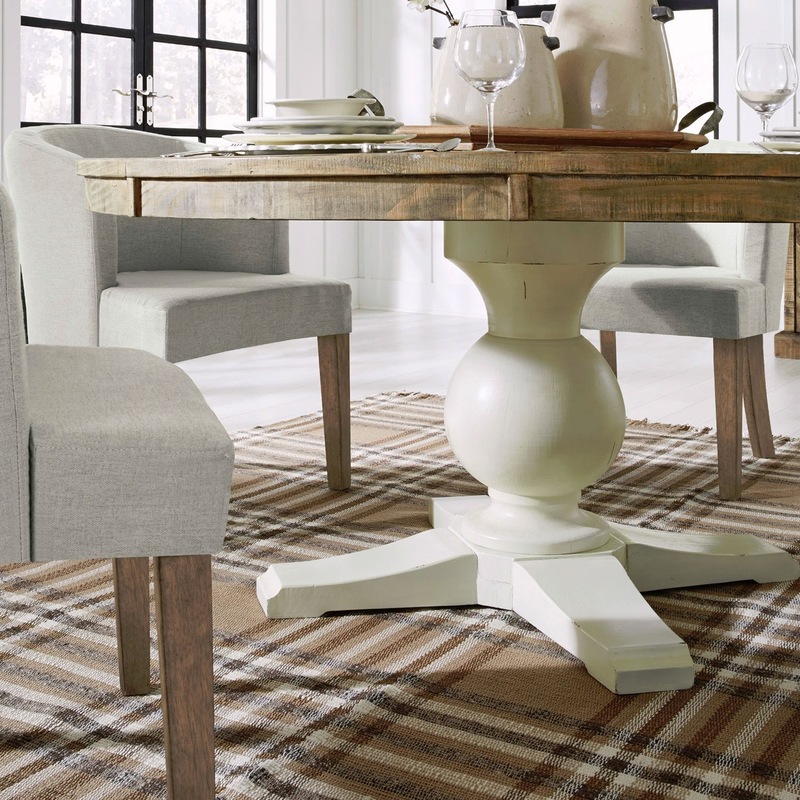 Oakland Round Indoor Timber Two Tone Dining Table MyDeal