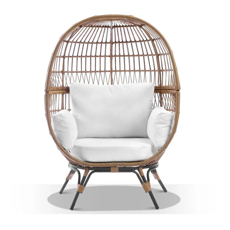 Buy Pacific Outdoor Wicker Egg Chair With Legs Natural Straw Tone