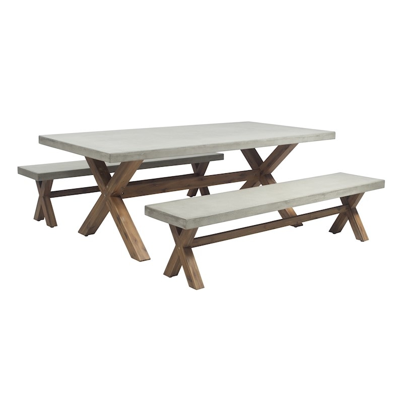 stone bench dining table