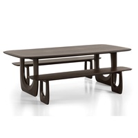 Vincentia Indoor 2.4m Timber Rectangle Dining Table with Bench Seats - Dining Tables