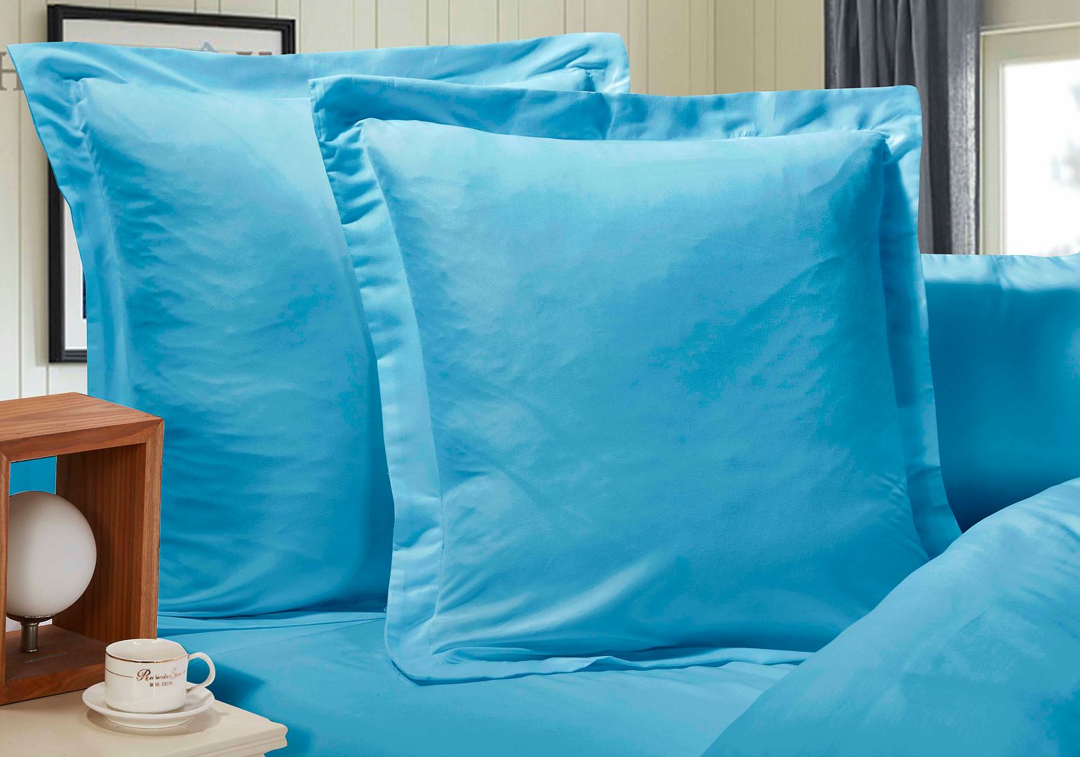 Super Soft Premium European Pillowcases 2-Pack - Light Blue