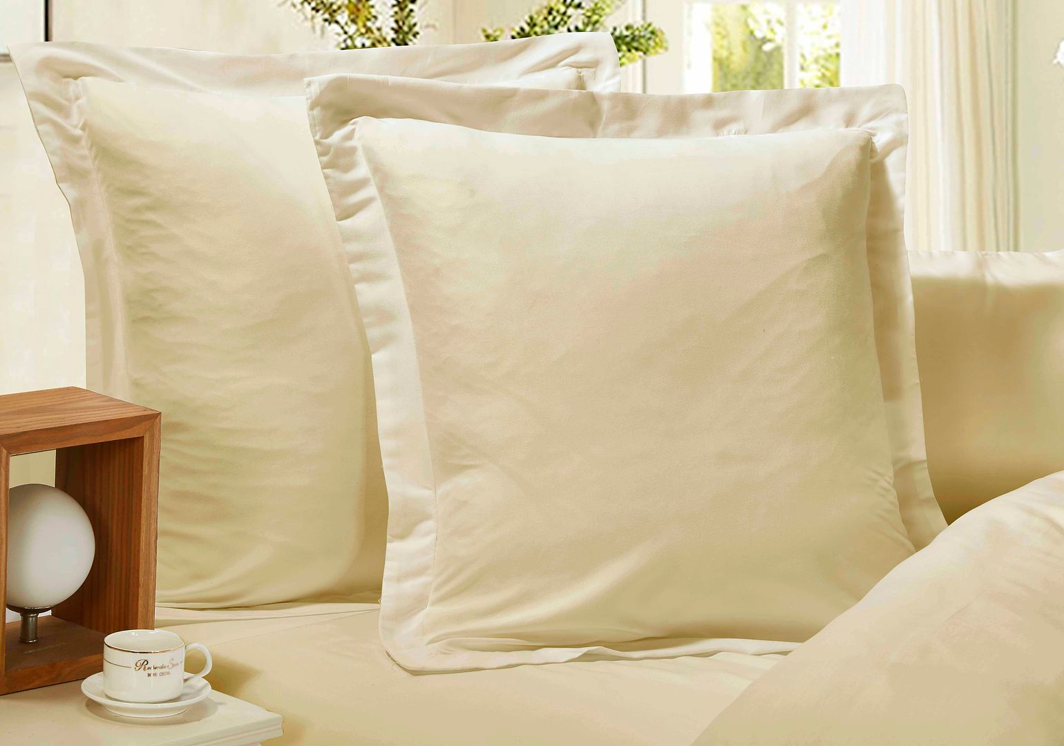 Super Soft Premium European Pillowcases 2-Pack - Yellow Cream