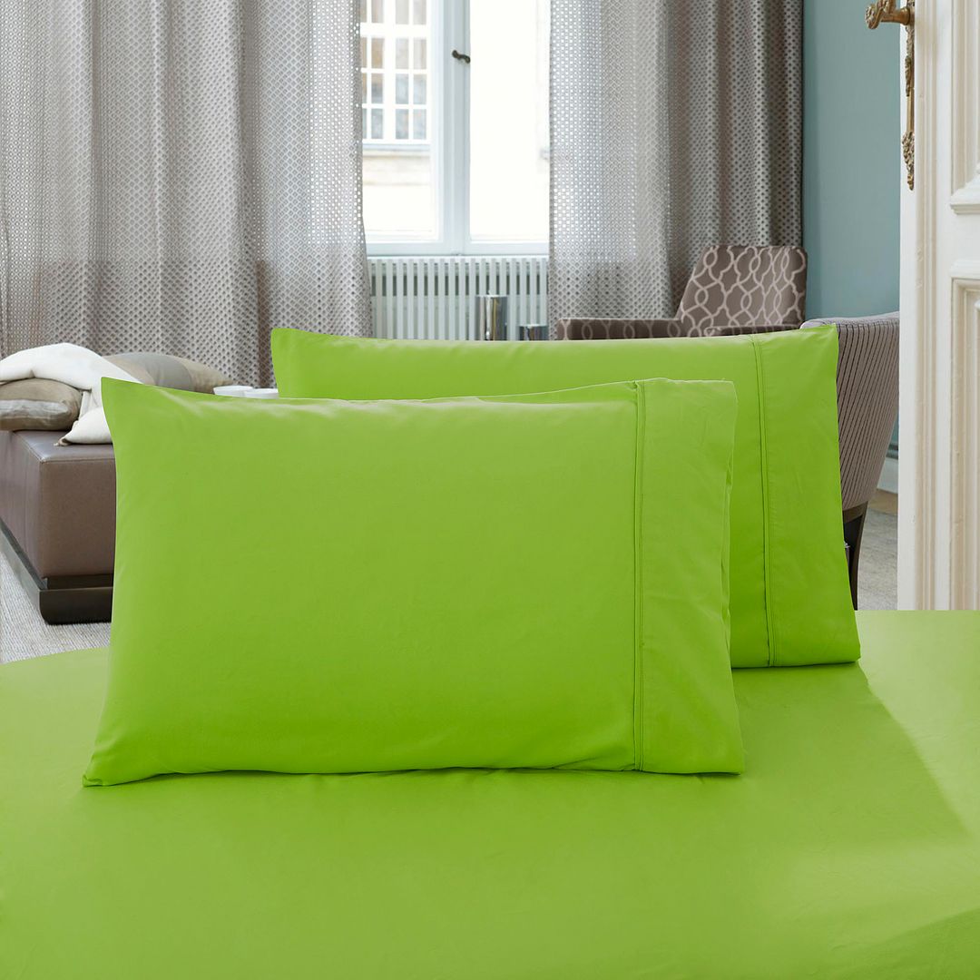 Super Soft Premium King Size Pillowcases 2-Pack - Green
