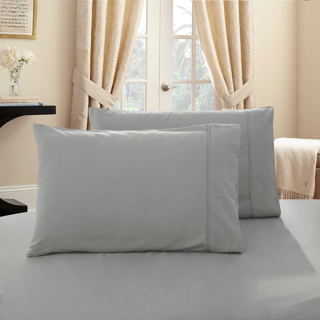 Super Soft Premium King Size Pillowcases 2-Pack - Grey