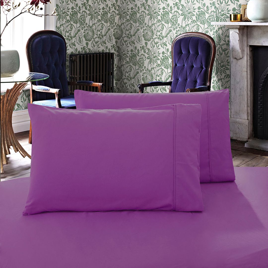 Super Soft Premium King Size Pillowcases 2-Pack - Purple