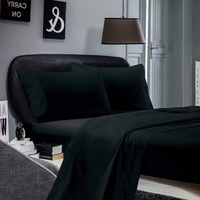 Super Soft 4-Piece Double Size Sheet Set - Black