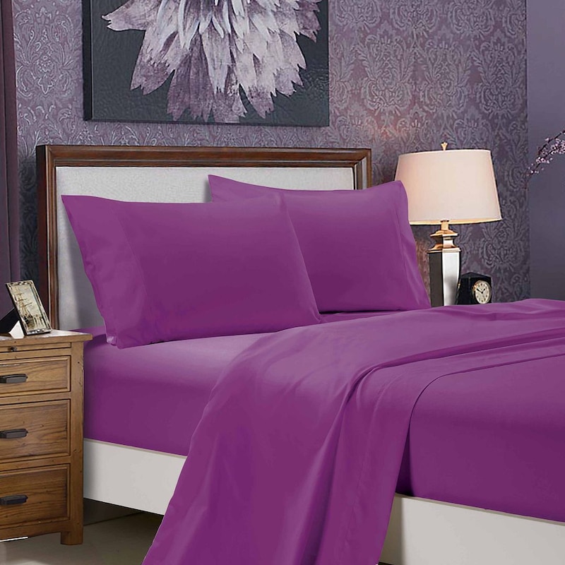 1000TC Ultra Soft Flat & Fitted Sheet Set King Single Size Bed